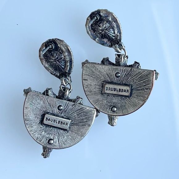 BAUBLEBAR Crystal And Silver Statement Drop Earrings - Picture 7 of 7